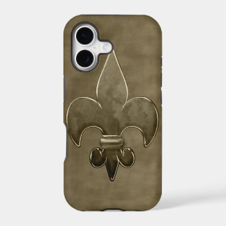 Gold Velvet Saints Fleur De Lis iPhone 17 Case