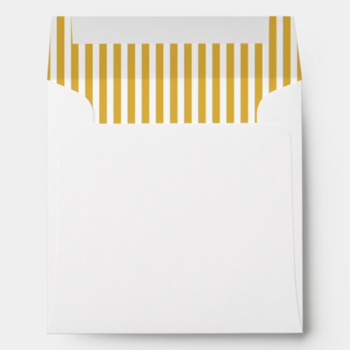 Gold Vertical Stripe Lined Envelope