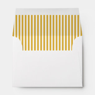Gold Vertical Stripe Lined Envelope