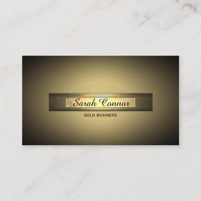 gold vignette business card (Front)