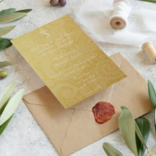 Gold Vinayaka Wedding Invitations