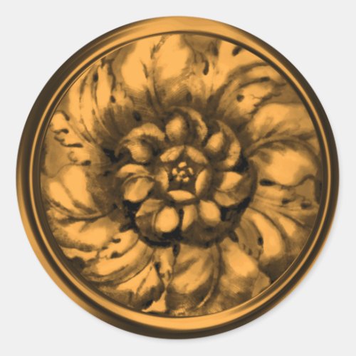 Gold Vintage Baroque Embossed Look Seal