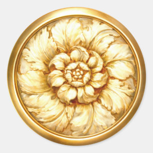 Gold Vintage Baroque Embossed Look Seal