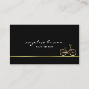 Gold Vintage Bicycle Business Card