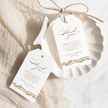 Gold Vintage Border Classic Script Thank You Gift Tags<br><div class="desc">Elegant wedding thank you favor tags feature classic script and ornate vintage border in gold color,  simple and timeless,  great for modern classic wedding,  romantic vintage wedding,  and formal traditional wedding. 
See all the matching pieces in collection.</div>