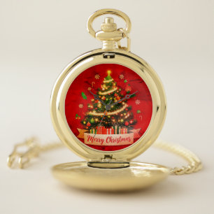 Gold Vintage Christmas Gift Pocket Watch