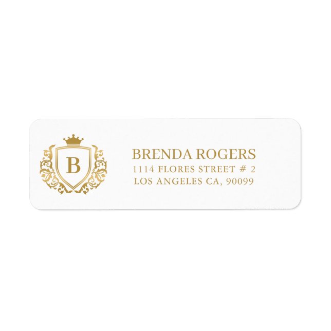 Gold Vintage Crest Label (Front)