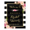 Gold Vintage Floral Stripes Bridal Shower Sign