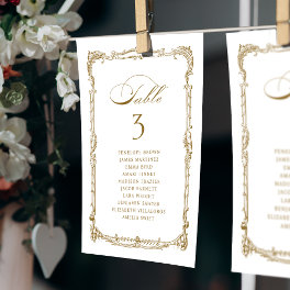 Gold Vintage Frame Classic wedding seating charts