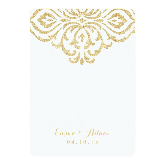 Gold Vintage Glamour Elegance Wedding Invitation