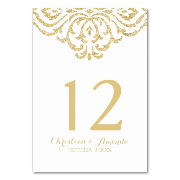 Gold Vintage Glamour Elegance Wedding Invitation Card