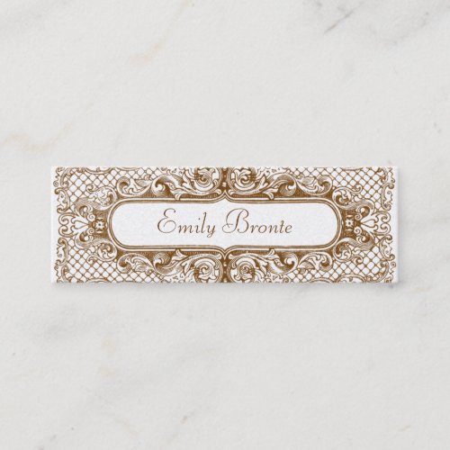 Gold Vintage Look Skinny Card Business Card Templates