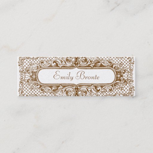 Customizable Gold Vintage Look Skinny Card Business Card Templates