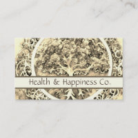 Gold Vintage Look Tree of Life Business Card
