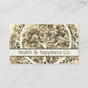 Gold Vintage Look Tree of Life Business Card