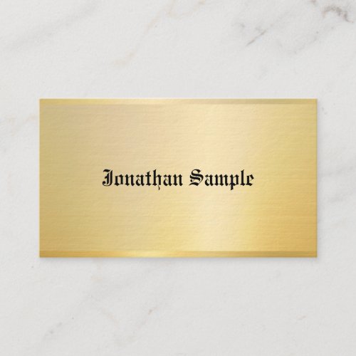 Gold Vintage Nostalgic Classic Look Old Style Text Business Card