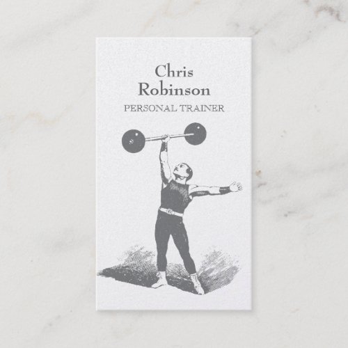 Gold Vintage Personal Trainer Business Card