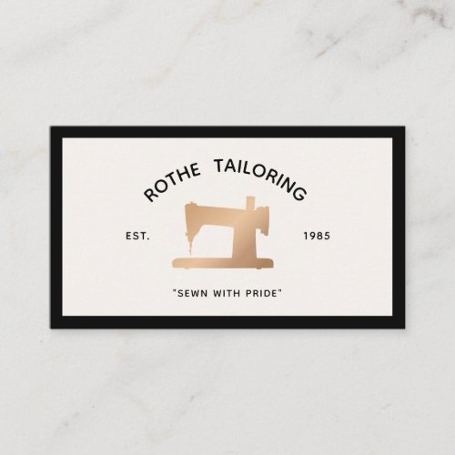 Gold Vintage Sewing Machine Tailor or  Seamstress Business Card