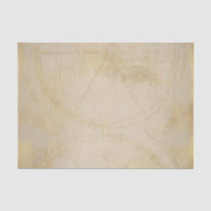 Gold Vintage Steampunk Gears Tissue Paper
