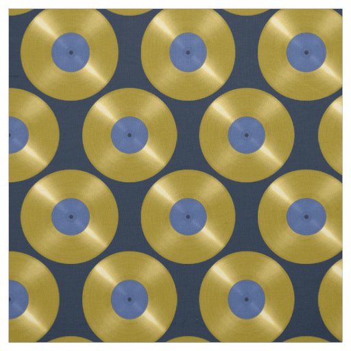 Gold Vinyl Record Album Fabric