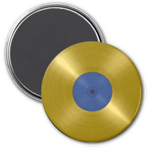 Gold Vinyl Record Album Magnet