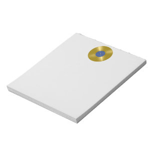 Gold Vinyl Record Album Notepad