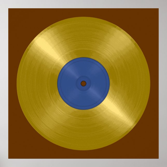 Gold Vinyl Record Album Poster (Front)