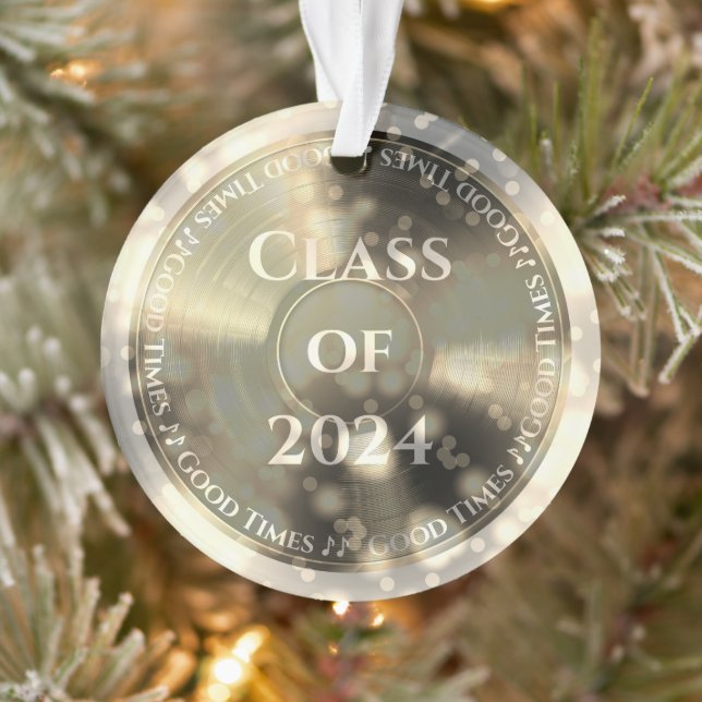 Gold Vinyl Record Class of Ornament (Tree)