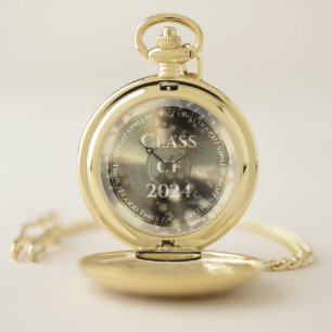 Gold Vinyl Record Class of Pocket Watch