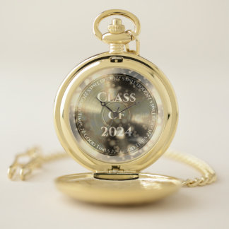 Gold Vinyl Record Class of Pocket Watch