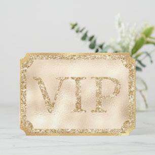 Gold VIP Event Ticket Invitation
