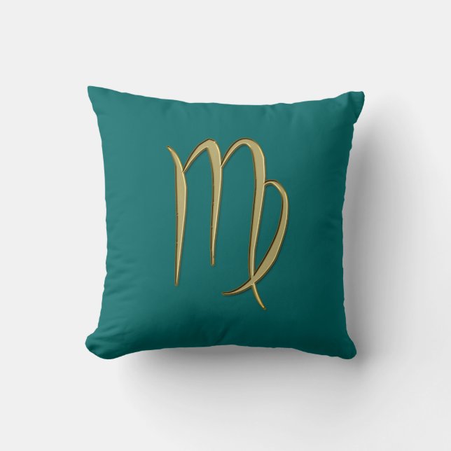 gold virgo throw pillow (Front)
