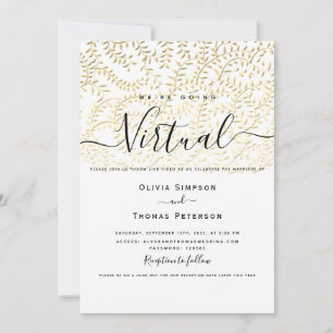 Gold Virtual Wedding Invitation