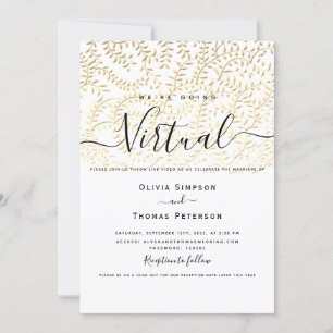 Gold Virtual Wedding Invitation