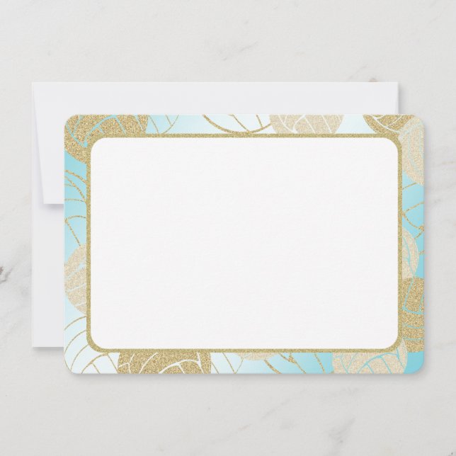 Gold Volleyball Flat Card Thank You (Front)