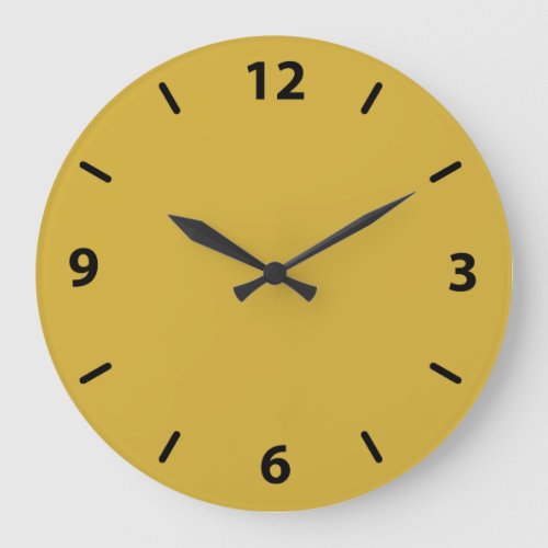 Gold Wall Clock with Black Numbers
