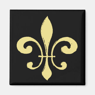 Gold Washout Fleur De Lis Magnet