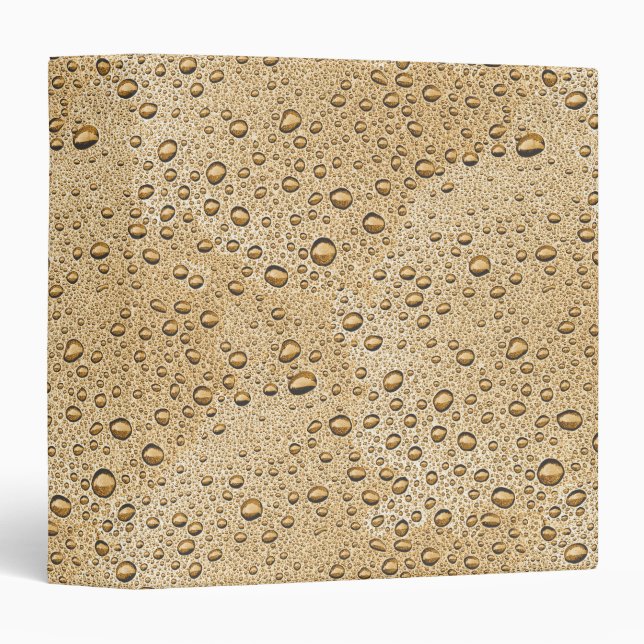 Gold water droplets 3 ring binder (Front/Spine)