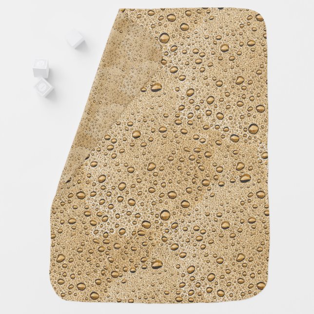 Gold water droplets baby blanket (In Situ)