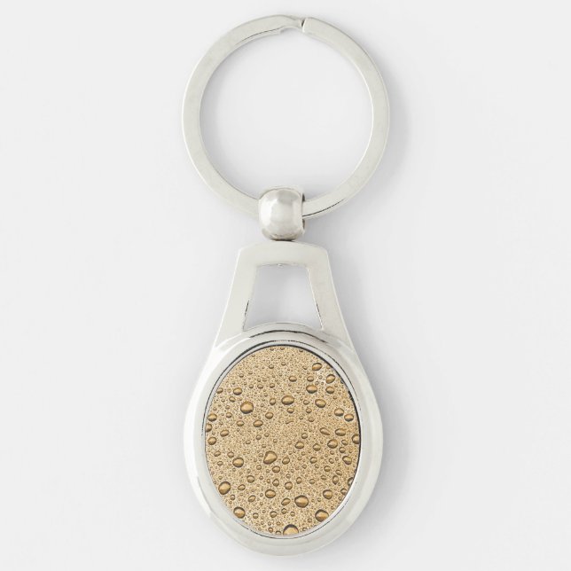 Gold water droplets keychain (Front)
