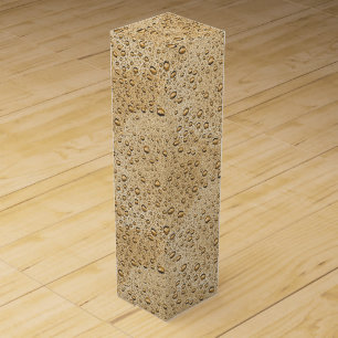 Gold water droplets wine box