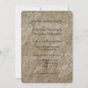 Gold Watercolor Abstract Love is Patient Wedding Invitation