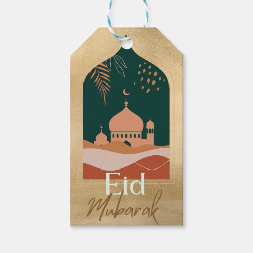 Gold Watercolor Eid Mubarak Eid Gift Tags