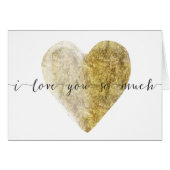 Gold Watercolor Heart Love you so much (Front Horizontal)