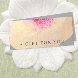Gold Watercolor Large Floral Art Gift Certificate