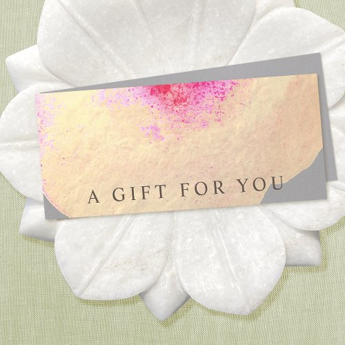 Gold Watercolor Large Floral Art Gift Certificate