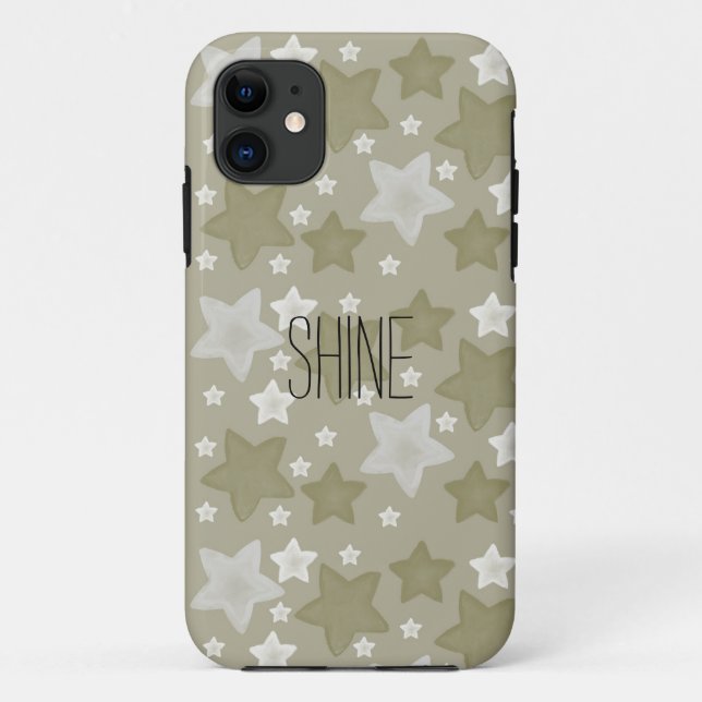 Gold Watercolor Stars Case-Mate iPhone Case (Back)