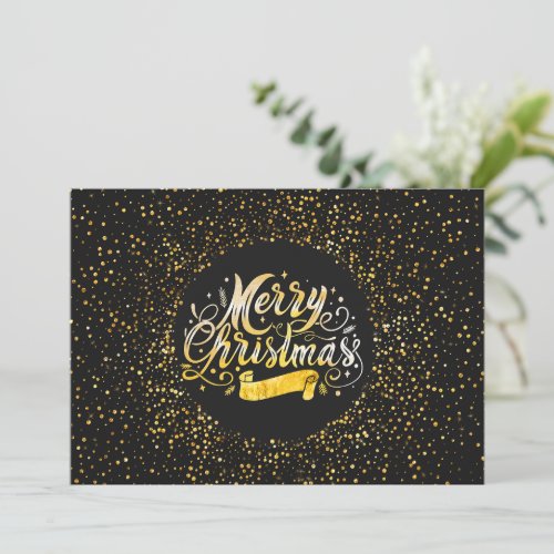 Gold watercolor Trendy Handwritten Holiday Invitat Invitation