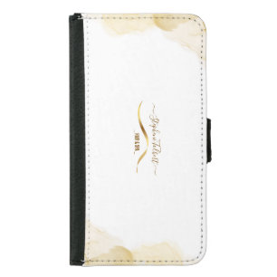 Gold Watercolor Wallet Create Your Own Phone Case