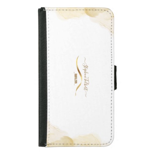 Gold Watercolor Wallet Create Your Own Phone Case